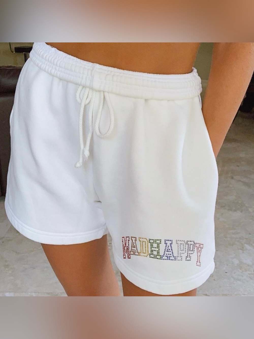 Madhappy Rare Real Swarovski Crystal Shorts